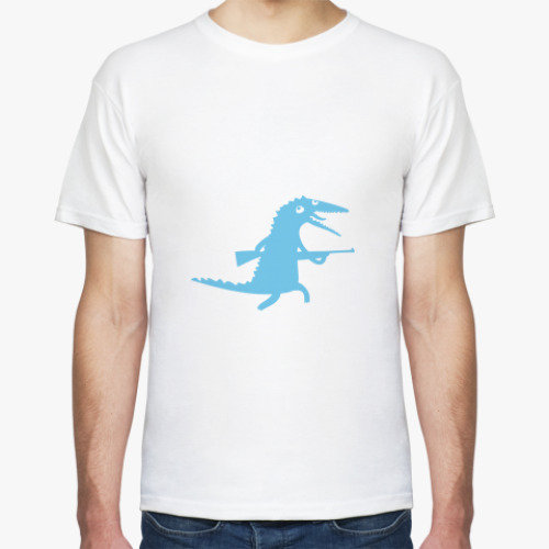 Футболка с принтом крокодил срочной службы