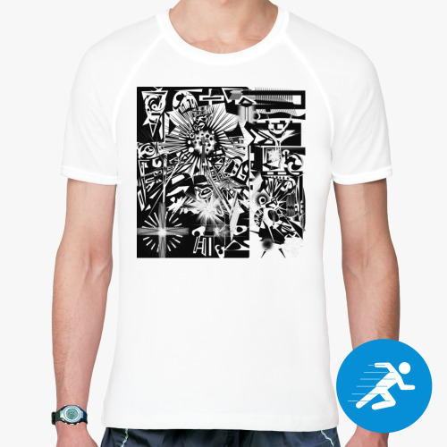 Спортивная футболка с принтом Анти материя