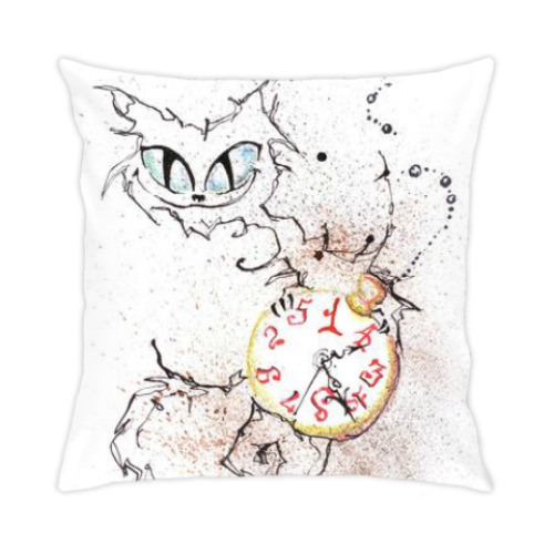 Подушка с принтом Чешир