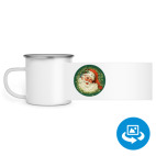 Кружка металлическая белая (круговая запечатка)