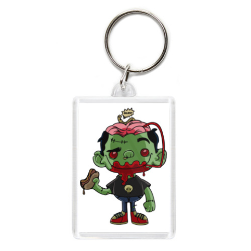 Брелок с принтом Если бы у зомби был мозг