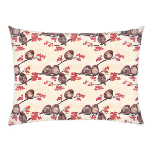 Подушка с принтом Воробьиная песня