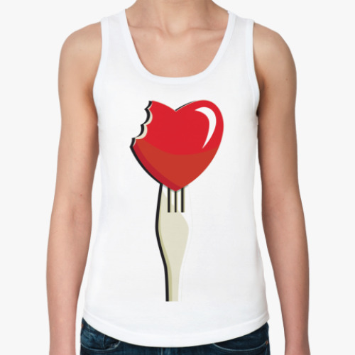 Женская майка с принтом Сердцеедка