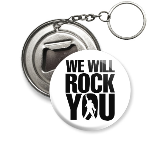Брелок-открывашка с принтом Фредди Меркури. Рок музыка