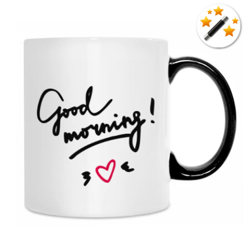 Кружка-хамелеон с принтом Good morning/Доброе утро