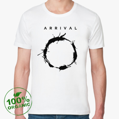 Футболка из органик-хлопка с принтом Прибытие. Язык гептаподов (Heptapod language)