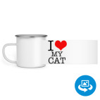 Кружка металлическая белая (круговая запечатка)