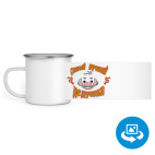 Кружка металлическая белая (круговая запечатка)