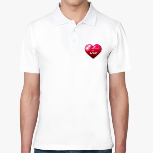 Рубашка поло с принтом Love