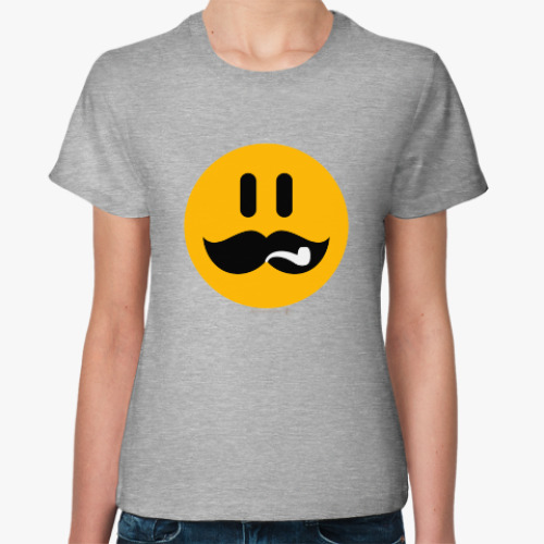 Женская футболка с принтом Сталин смаил.