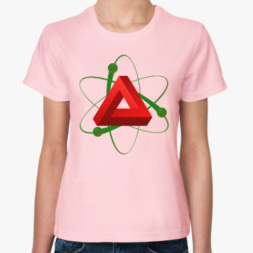 Женская футболка с принтом Невозможный треугольник