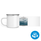 Кружка металлическая белая (круговая запечатка)