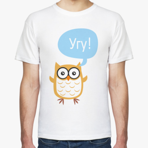 Футболка с принтом  СОВА