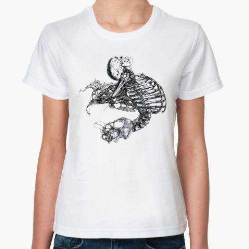 Классическая футболка с принтом Skeleton5