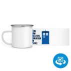 Кружка металлическая белая (круговая запечатка)