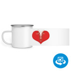 Кружка металлическая белая (круговая запечатка)