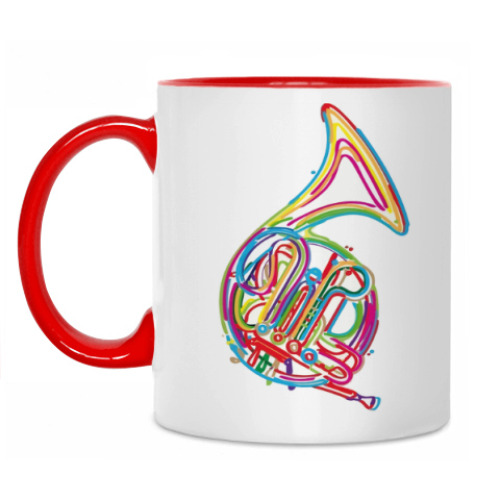 Кружка с принтом 'Валторна'