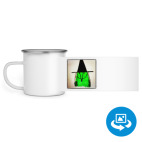 Кружка металлическая белая (круговая запечатка)