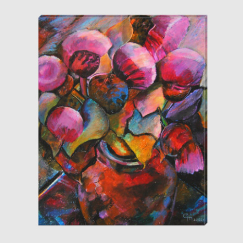 Холст с принтом ЦВЕТЫ В ВАЗЕ