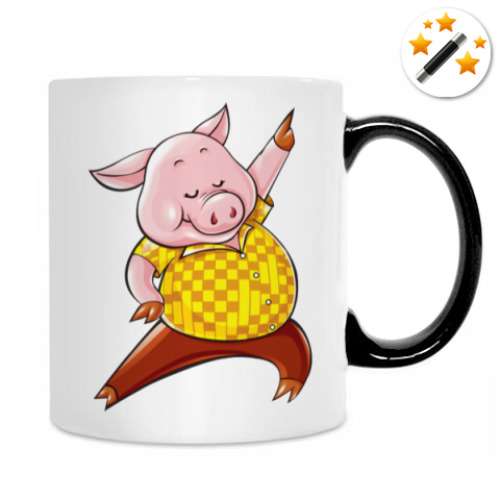 Кружка-хамелеон Год Свиньи