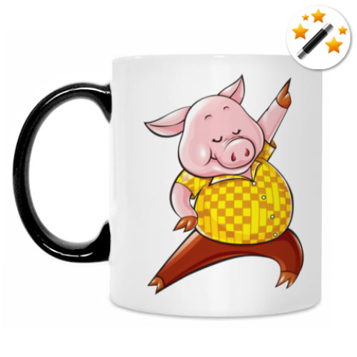 Кружка-хамелеон Год Свиньи