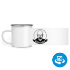 Кружка металлическая белая (круговая запечатка)