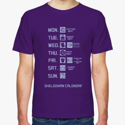 Футболка с принтом Календарь Шелдона