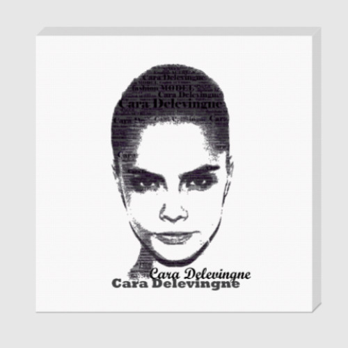 Холст с принтом Cara Delevingne/Кара Делевинь