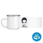 Кружка металлическая белая (круговая запечатка)