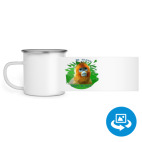 Кружка металлическая белая (круговая запечатка)