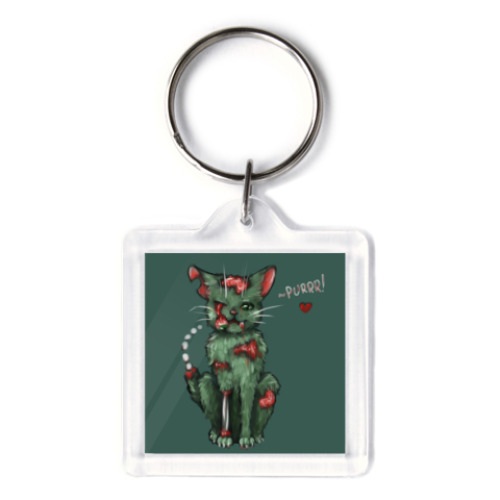 Брелок с принтом Зомби котенок