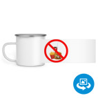 Кружка металлическая белая (круговая запечатка)