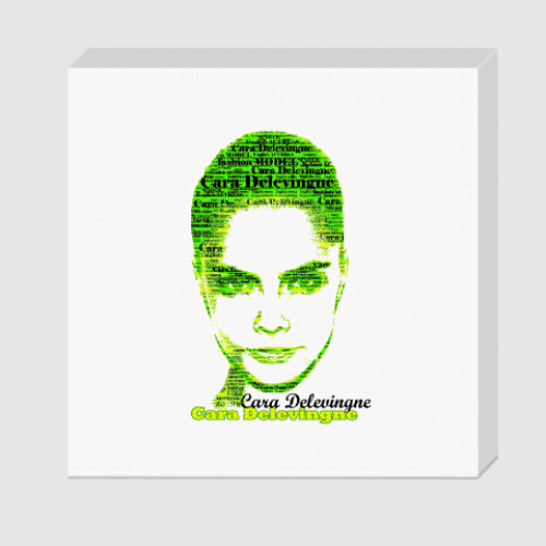 Холст с принтом Cara Delevingne/Кара Делевинь
