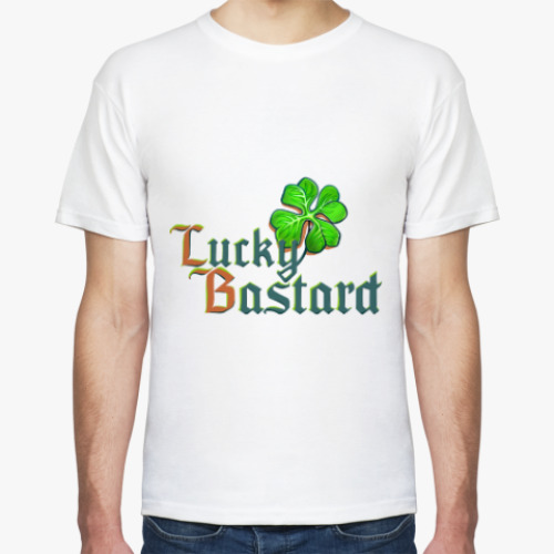 Футболка с принтом Везунчик Lucky Bastard