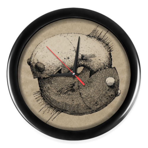 Настенные часы с принтом Tai Chi