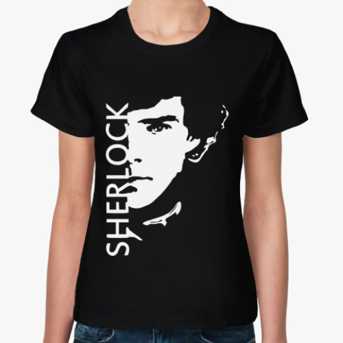 Женская футболка с принтом Шерлок(Sherlock)
