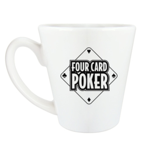 Чашка Латте с принтом Four Card Poker