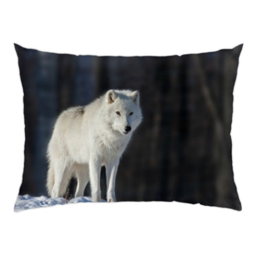 Подушка с принтом Волки