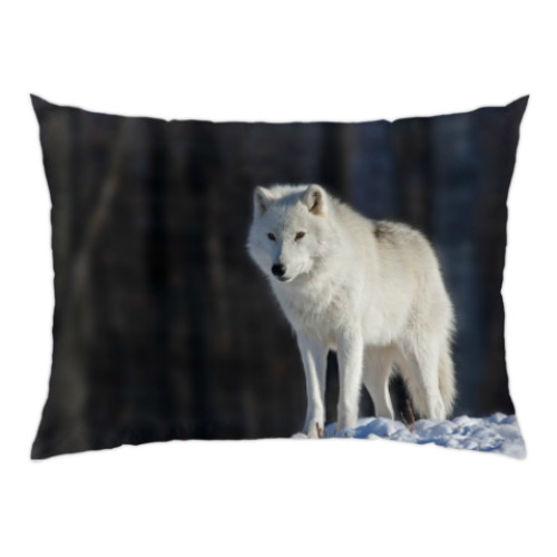 Подушка с принтом Волки