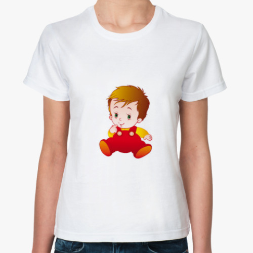 Классическая футболка с принтом Малыш