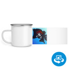 Кружка металлическая белая (круговая запечатка)