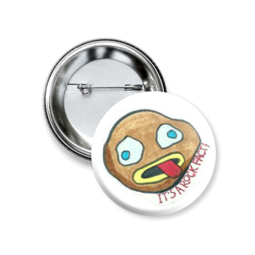 Значок 37мм с принтом Rock fact! (Over the Garden Wall)