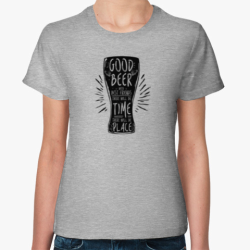 Женская футболка с принтом Весёлая кружка (funny mug)