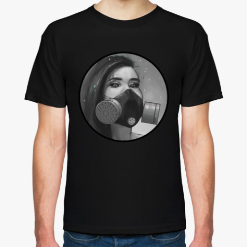 Футболка с принтом респиратор