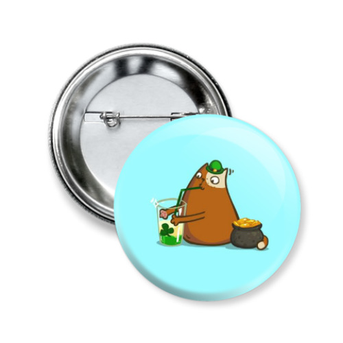 Значок 50мм с принтом Патрикот — Пятничный Котик №47