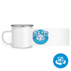 Кружка металлическая белая (круговая запечатка)