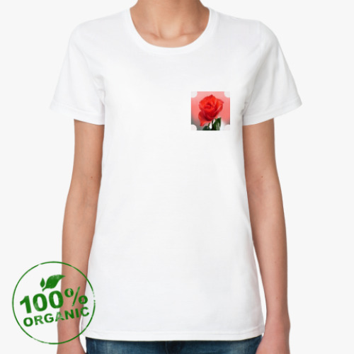 Женская футболка из органик-хлопка роза