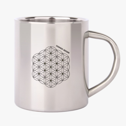 Кружка металлическая ЦВЕТОК ЖИЗНИ