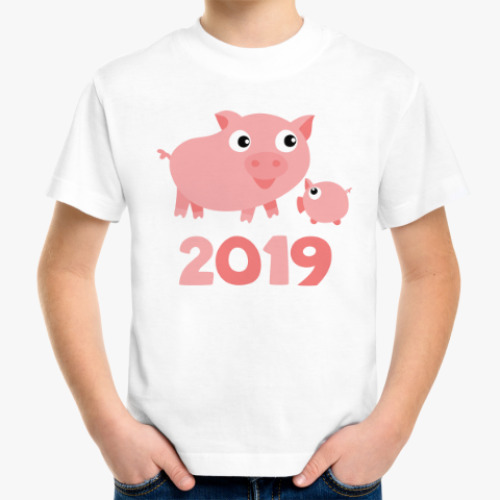 Детская футболка Год 2019 Свиньи