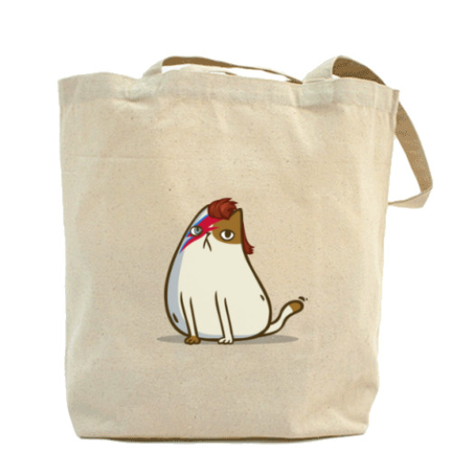 Сумка шоппер с принтом Боуикот — Пятничный Котик №38